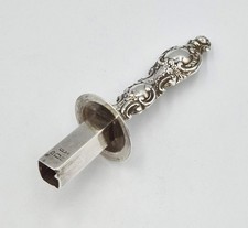 ANTIQUE STERLING SILVER SLIDING SEALING WAX HOLDER Birmingham 1904