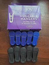 Joy Mangano The Original Huggable Hangers Ultra Slim Finger Clips 20 PC Total