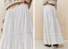 Urban Outfitters Kiss The Sky Catalonia Maxi Skirt - White - XXS/XS - BNWT - £50