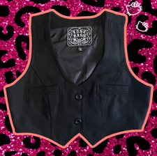 90 s / 00 s Y2K Last Kiss Cropped Black V-Nec...