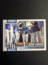 2026 Topps Series 1 Celebration Junior Caminero Dugout Peeks Tampa Bay Rays