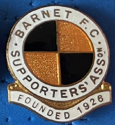 Barnet FC Supporters Association enamel lapel badge