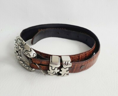 Vintage Vicenza Italian Belt Size 28 Vintage Vicenza Black Calfskin Leather Waist Belt Size 28 - Etsy main image 2