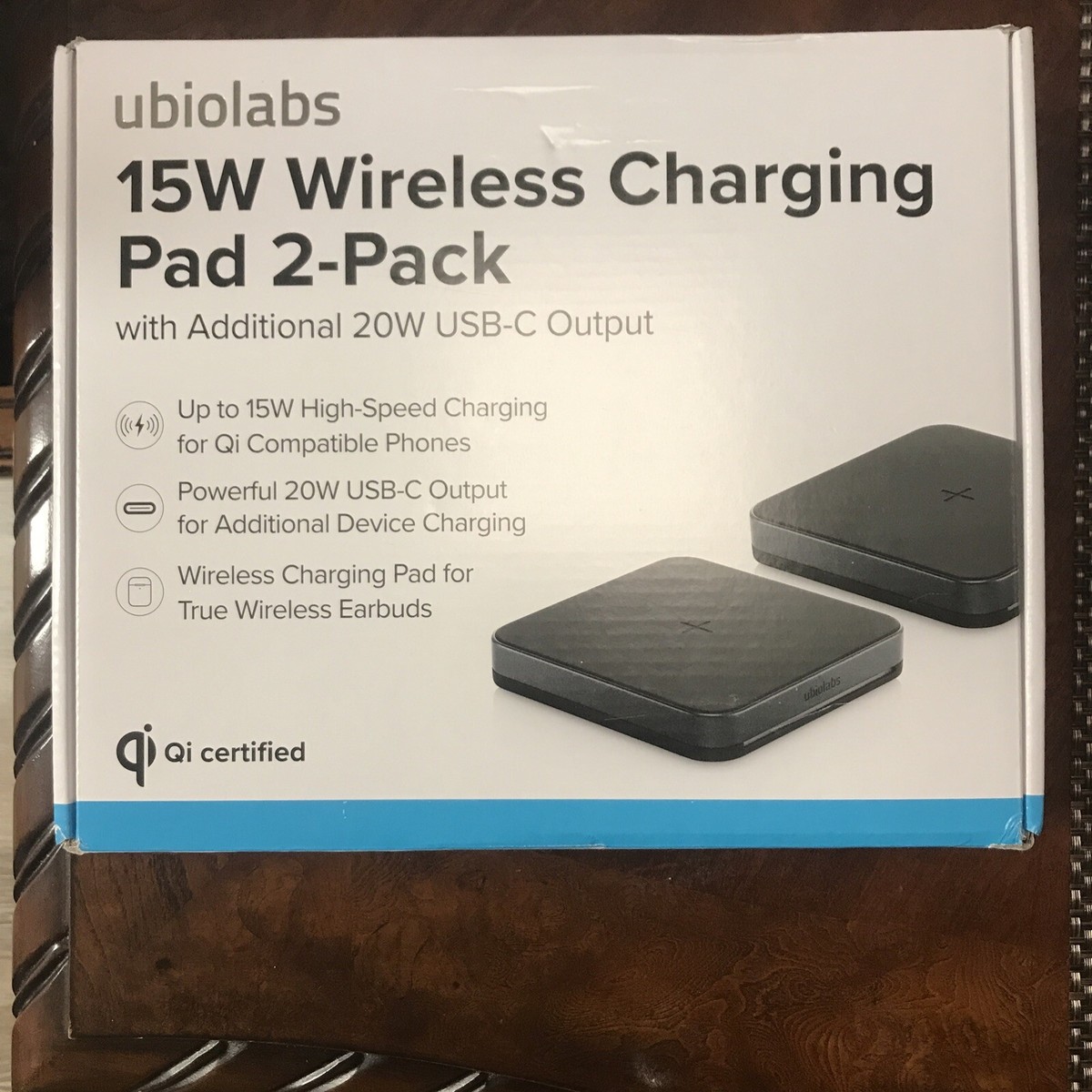 Ubio Labs 15W Wireless Charging Pad 2-pack 20W USB-C Output Brand