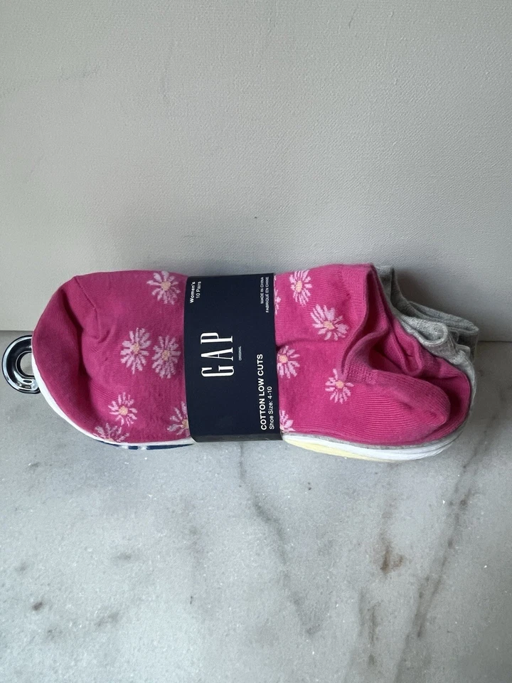 NUEVO CON ETIQUETAS GAP Mezcla de Algodón Corte Bajo Calcetines 10 Pares Multicolor 4-10 Foto 2 de 4