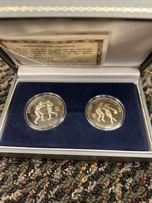S Korea 1986 Olympics 2 Coin Set Proof | eBay