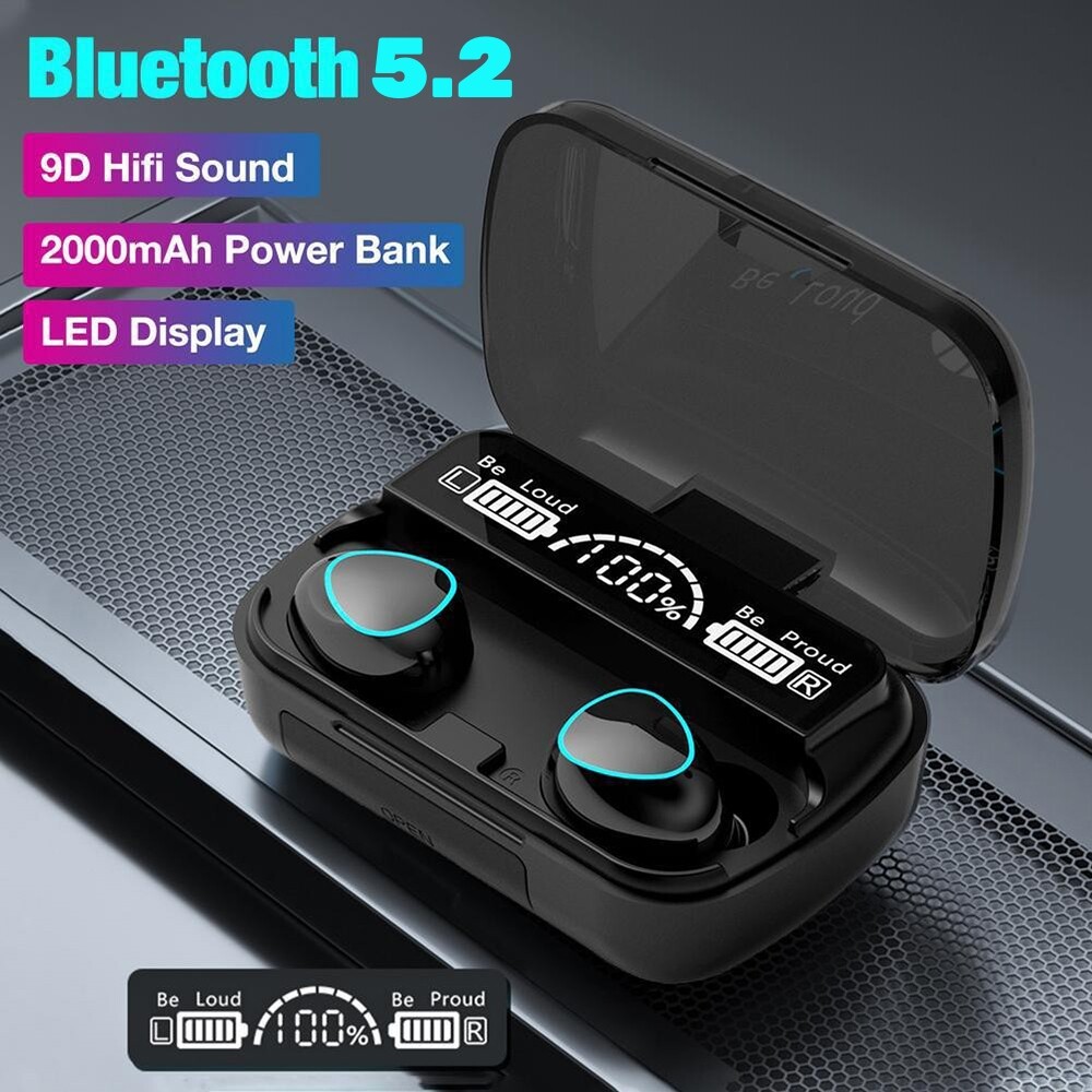 Bluetooth Earbuds Waterproof 5.2 Headset Noise Cancelling Wireless Premium Sound-image