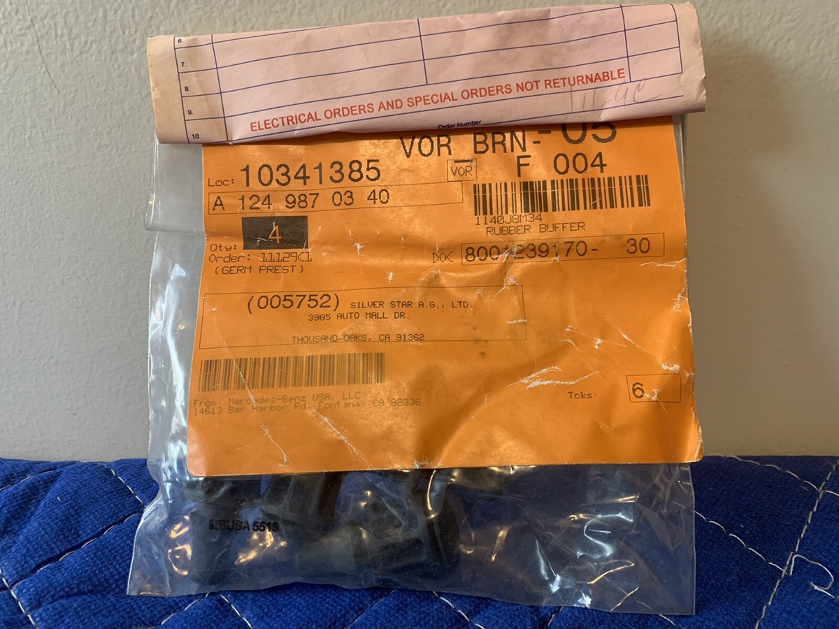 NOS Lot of 4 Sealed Genuine Mercedes W124 R170 W210 Rubber