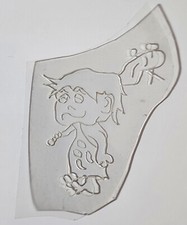 1970's ORIGINAL, Traditional, Vintage, Acetate Tattoo Stencil Cave Man, Bam Bam