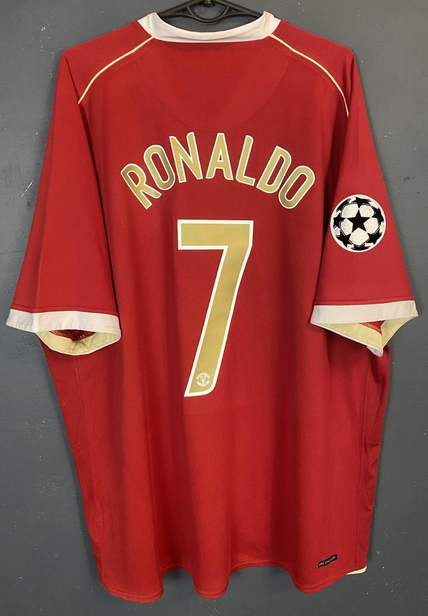 【Nike 正規品】マンチェスターユナイテッド 2006 RONALDO 7 M Nike Manchester United Ronaldo 06/07 LS Home Jersey / Shirt