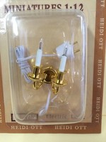 Double Candle Wall Lamp 12 Volt Doll House Miniature Lighting 1.12 Scale Double Candle Wall Lamp 12 Volt Doll House Miniature Lighting 1.12 Scale