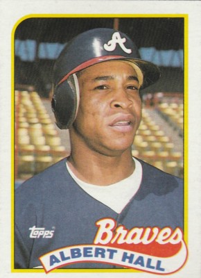 FREE SHIPPING-MINT-1989 Topps #433 Albert Hall Braves 