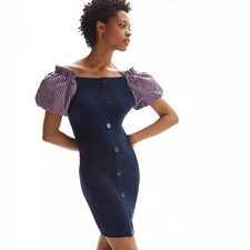 Anthropologie Maeve Puff-Sleeved Mini Dress