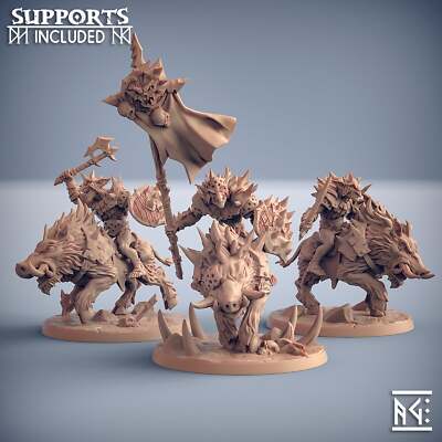 3D Printed Artisan Guild Hobgoblin Razorbeast Riders Blackrazor Hobgoblins 28mm