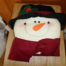 Vintage Terry's Village Winter Snowman Decoration /  Pillow - Christmas - NWOT