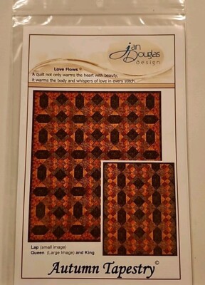 Love Flows Quilt Sewing Pattern By Jan Douglas Lap, Queen, And King JAD62