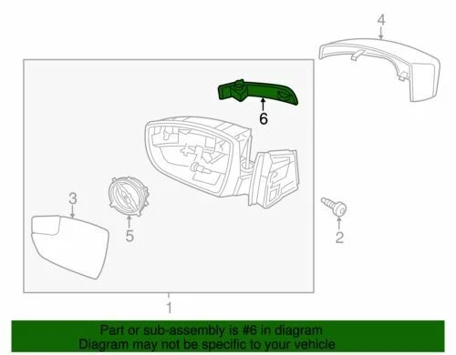 Lámpara de señal de espejo retrovisor exterior Ford C-Max 2012-2019 OEM NUEVA - CJ5Z - 13B374-A Foto 4 de 4