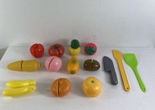 Pretend Play Food Pull Apart Cut Fruits Vegetables Kitchen Toys Lot