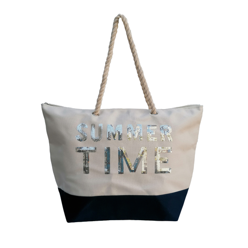 BORSA MARE AD TREND IN TESSUTO BORSA SPIAGGIA TEMPO LIBERO PAILLETTES BLU |  eBay