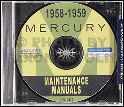 1958 1959 Mercury Reparaturhandbuch CD Medalist Monterey Montclair Park Lane