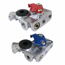 Gladhand set 38 degree, Service+Emergency, Red & Blue Ref:16087+16091