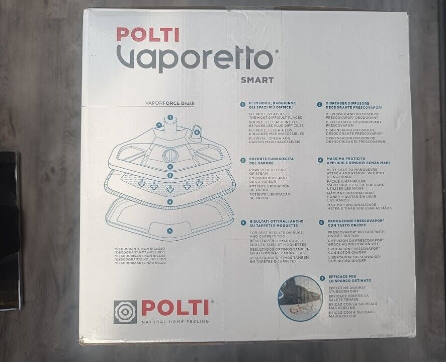 Polti Vaporetto 1500W Vaporetto Smart 100B Steam Cleaner Blue PTGB0077
