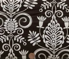 Tonal Doozie black white large floral Michael Miller  fabric