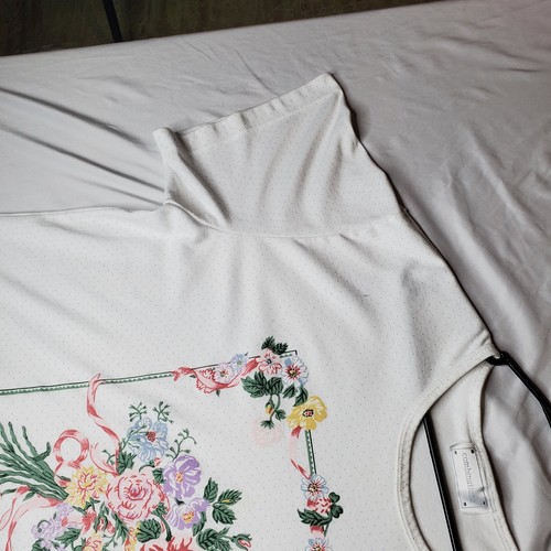 Vintage Combinations T-Shirt Floral Damen 26M weiß 27x28 leicht USA LESEN - Bild 6 von 20