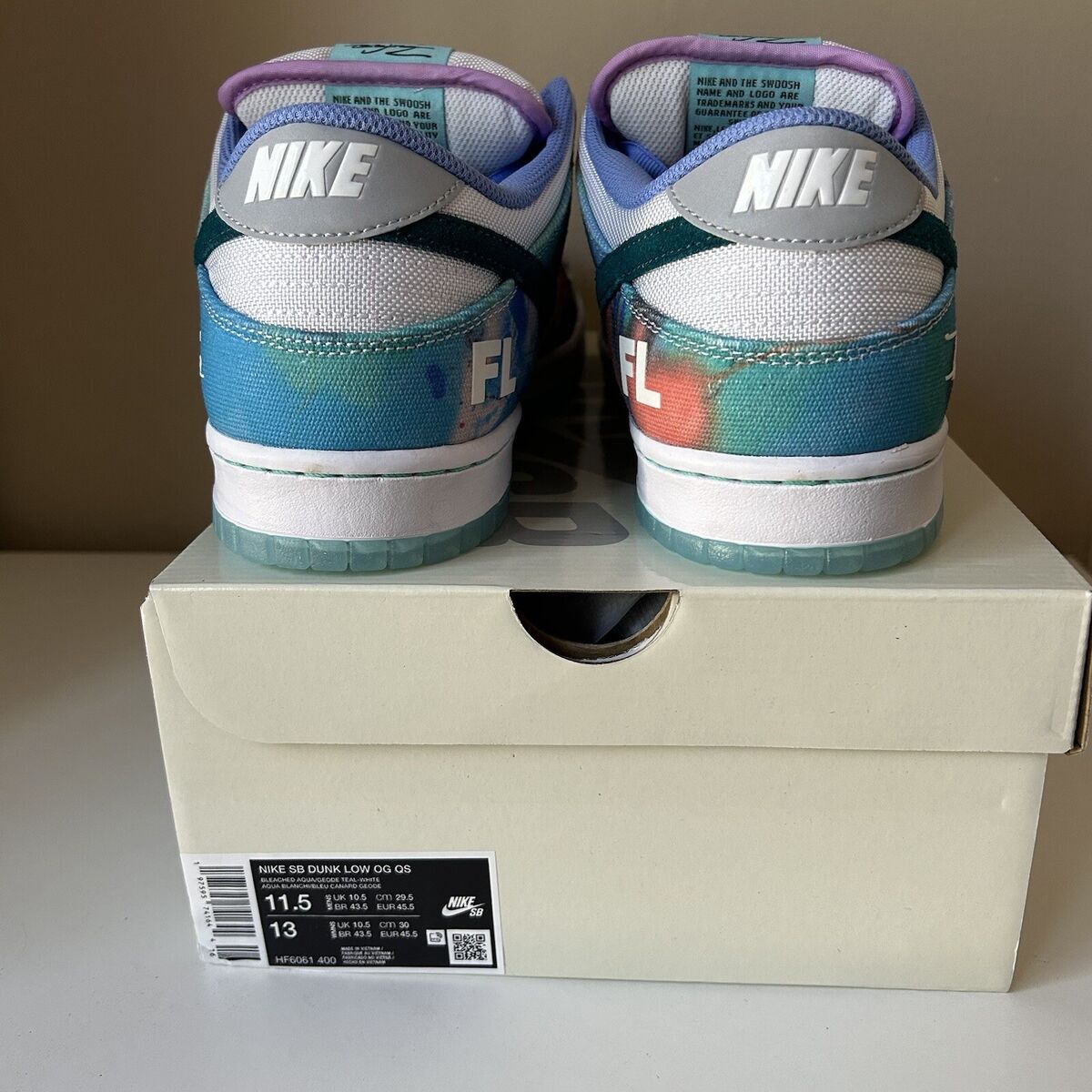 Nike SB Dunk Low Futura Laboratories Bleached Aqua - Mens Nike SB Dunk Low Futura Laboratories Bleached Aqua - Mens
