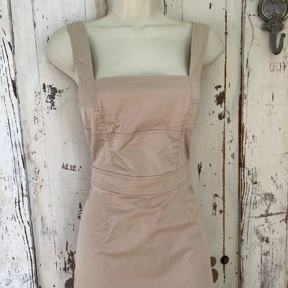 Vestido Anna Molinari Talla 00 o XXS Euro 30 Mujer Beige Algodón Hecho en Italia Foto 4 de 4
