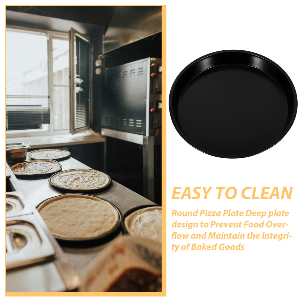 Carbon Steel Baking Pan Nonstick Round Pizza Pan Microwave Oven Baking Tray Pie eBay
