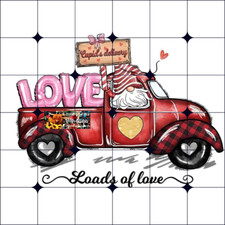 Sublimation Print Valentines Day Love Old Truck Ready to Press Heat Transfer