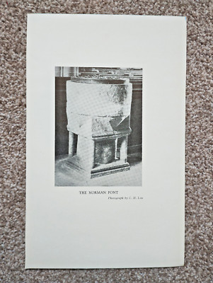 Doorway at Frecheville Chapel & The Norman Font, Staveley - Vintage Print - 1946