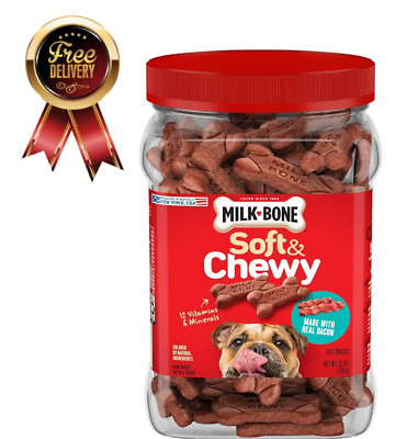 Milk-Bone Soft & Chewy Dog Treats, Bacon Recipe, 25 Ounce