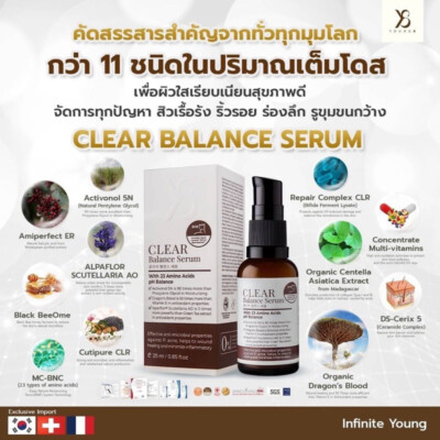 Clear Balance Serum  Skin Brighten Tighten Smooth Reduces Acne wrinkles Pores