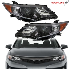 For Toyota Camry 2012-2014 [SE Style] Projector blk Headlights lamps Left+Right