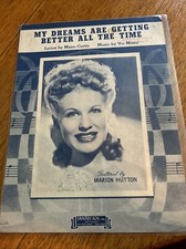 Vintage sheet music 1944 my dreams are getting better all the time