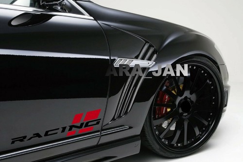 RACING Decal Sticker Sport car stripe emblem logo motorsport performance PAIR 2p - Picture 2 of 8