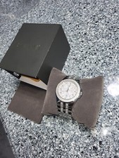 Bulova Crystal Swarovski Crystal Pave Dial Stainless Silver Men's Watch 96B235