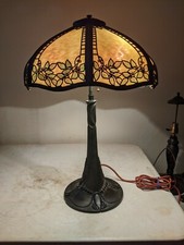 Antique AJ Whaley lamp base with shade Handel Era