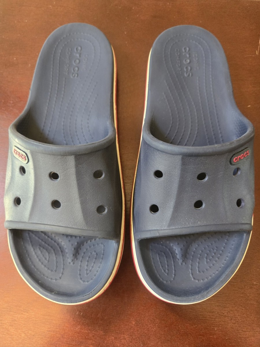 GUC Size M6 W8 Bayaband Slide Crocs sandals Navy Pepper | eBay display picture 3