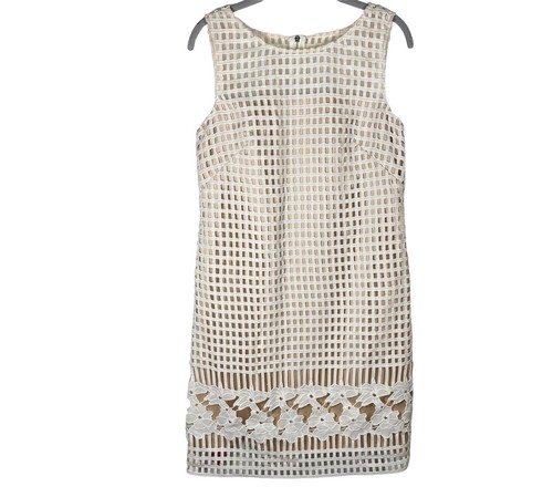 Muse by Marchesa SZ 12 Hydrangea A-Line Sleeveless Linen Blend Dress Agean  Blue | eBay