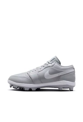 Air Jordan 1 Retro MCS Low Grey/White Baseball Cleats Size 11 | eBay