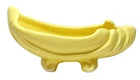 Vintage Weller Yellow Acorn Pottery Console Bowl Planter Vase Footed Draped Sign