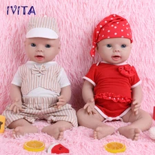 IVITA 20inch Adorable Boy|Girl Full Silicone Reborn Baby Floppy Silicone Doll