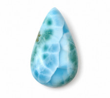 Charming Design Natural Sky Blue Larimar Teardrop Cabochon 30mm