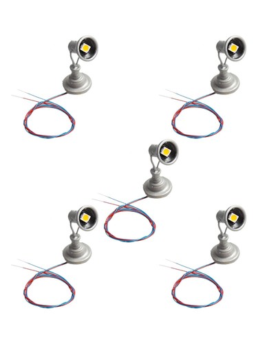 LYM20 5pz Modellismo Ferroviario 187 Bianco Caldo Lampada LED Luce Scala HO Resistenze - Foto 2 di 38