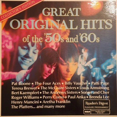 READER'S DIGEST ''GREAT ORIGINAL HITS of the 50s and 60s'' BOX SET 9 LP 