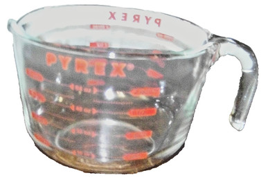 Vintage Pyrex 2 Quart 8 Cup Glass Measuring Cup 2000ml Red Lettering