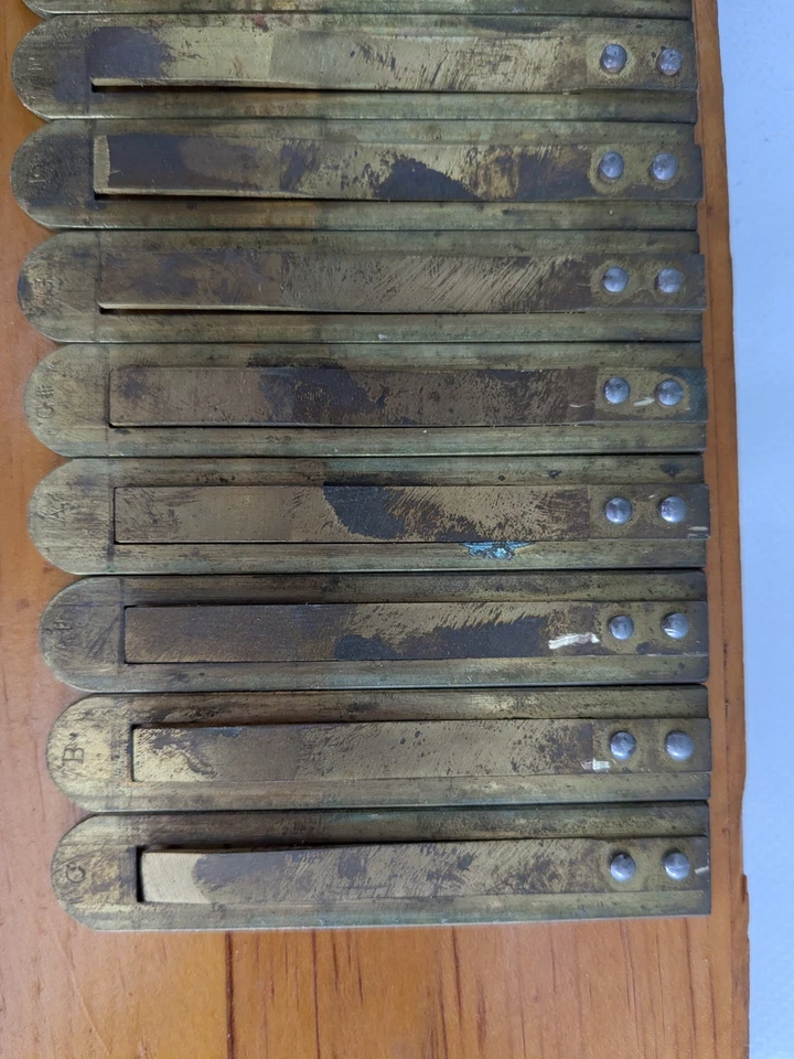 Rare Antique Master Set Of Deep Base Pump Organ Brass Reeds Lot XX15 - Image 4 of 4
